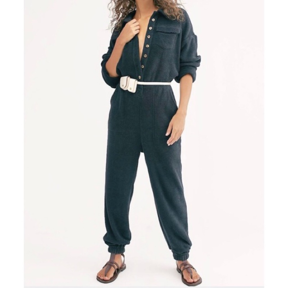 Free People Ride Or Die Jumper Terry Jumpsuit